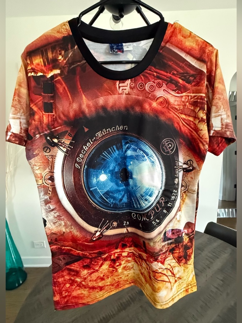 S.L. Fashions Men’s Graphic Tank Top – Blue, Red, Orange